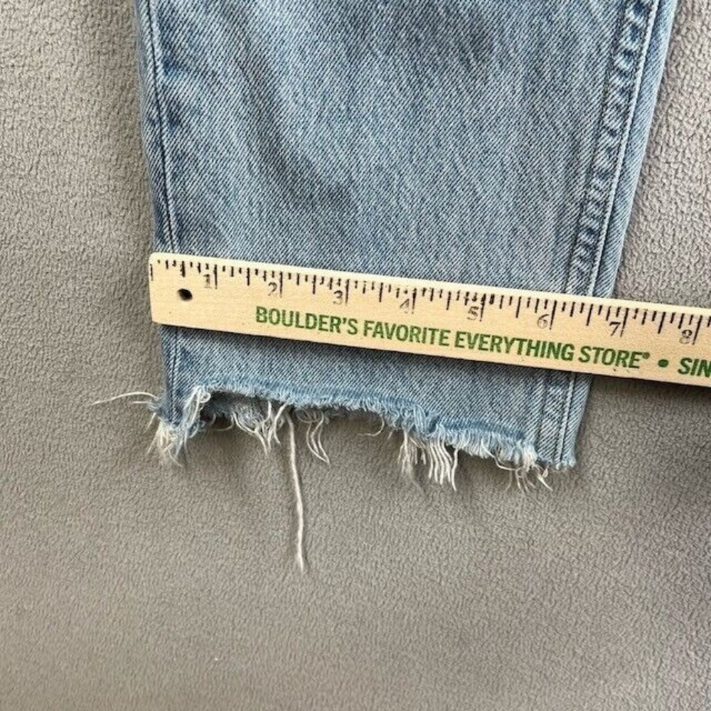 Agolde Jeans Womens 27 Blue Riley High Rise Straight Crop Frayed Hem Streetwear - Picture 12 of 13